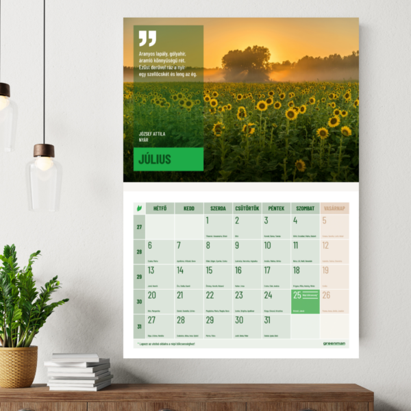 Greenman falinaptár